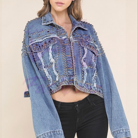 Studded Denim Jacket - Picture 6 of 7